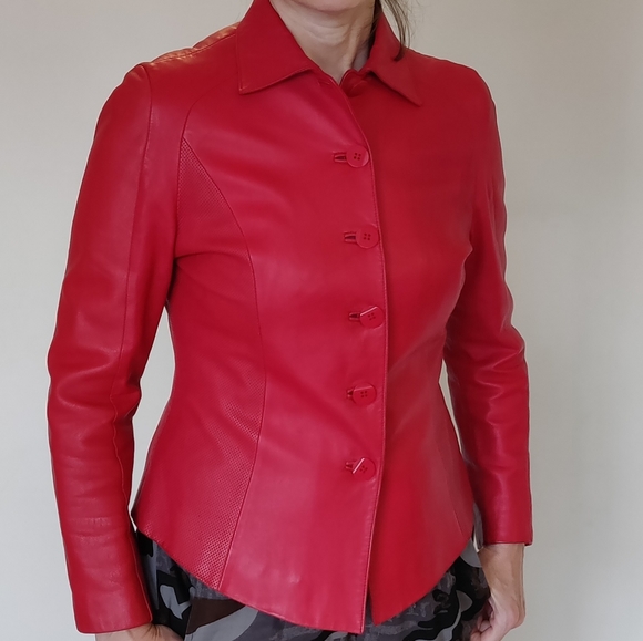Kaizer Jackets & Blazers - Red Genuine High Quality Lamb Leather Jacket ✳️✳️✳️